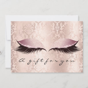 Gift Certificate Pink Damask Lashes Beauty Makeup