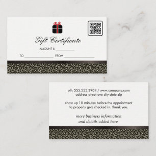 Gift Certificate   QR Code