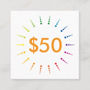 gift certificate rainbowBurst