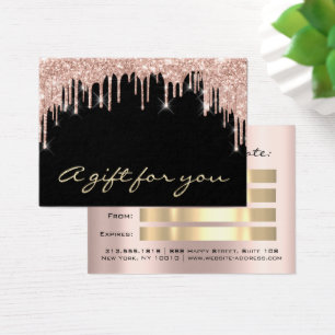 Gift Certificate Rose Drips Lashes Makeup Artist