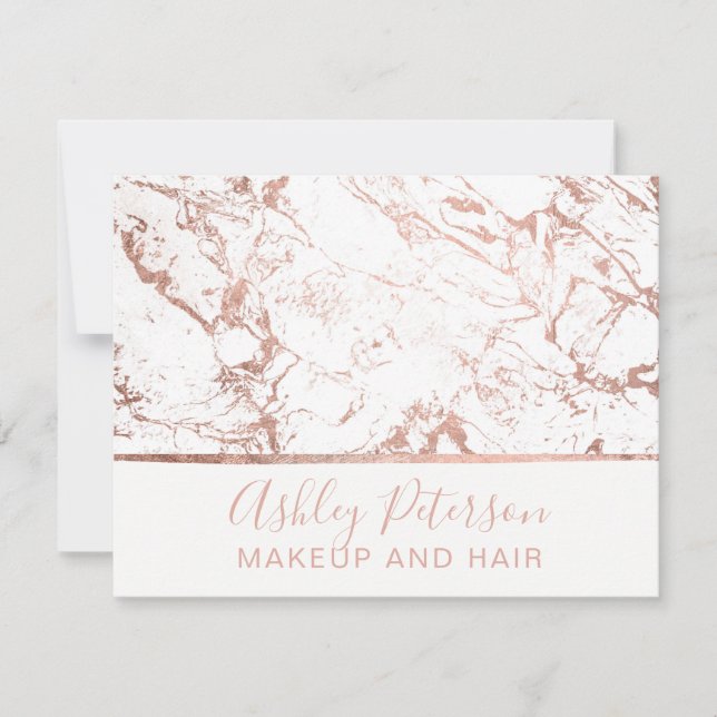 Gift certificate Rose gold marble white makeup (Front)