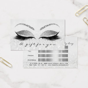 Gift Certificate Silver Grey Lash Extension Makeup