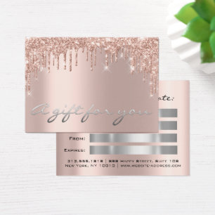 Gift Certificate Silver Rose Eyelash Makeup Hair
