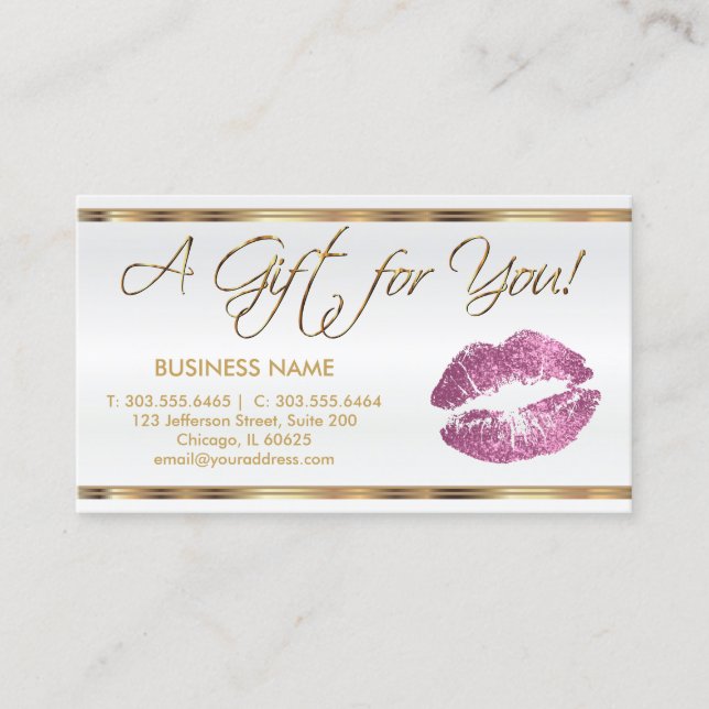 Gift Certificate So Pink Lipstick Business (Front)