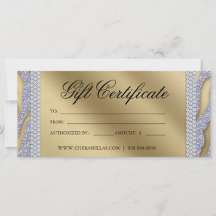 Gift Certificate Tanning Salon Jewellery Silver Go