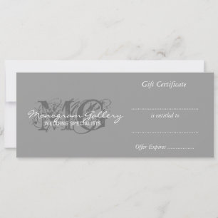 Gift Certificate Template with Monogram