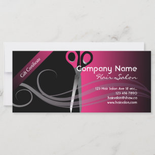 Gift Certificate trendy black & pink design