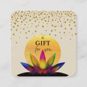 Gift Certificate Watercolor Lotus Flower Yoga