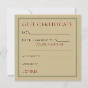 Gift Certificates For Businesses