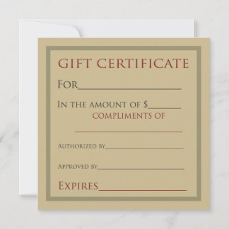 Gift Certificates For Businesses