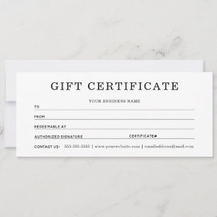 Gift Certificates For My Business