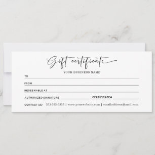 Gift Certificates For My Business