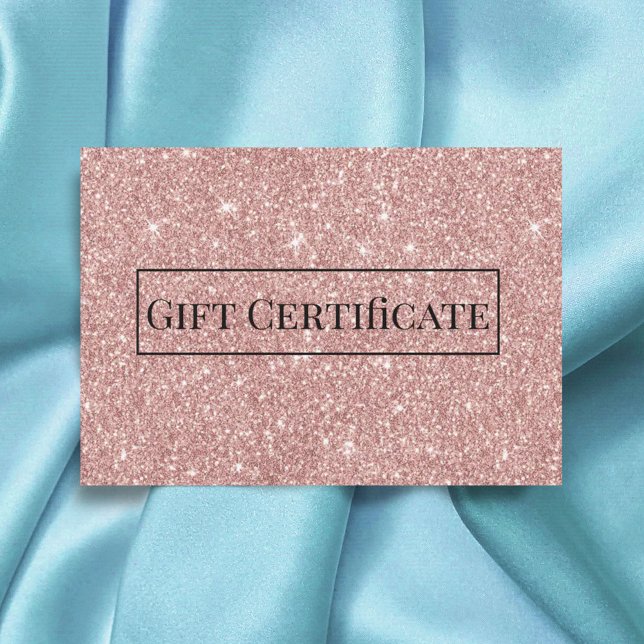 Gift Certificates Rose Gold Glitter Salon Spa (Creator Uploaded)