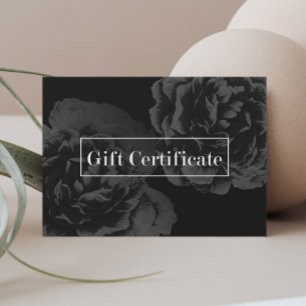 Gift Certificates   Vintage Dark Floral Salon Spa
