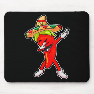 Gift Cute Chilli Dabbing Pepper Mexican Hot Jalape Mouse Pad