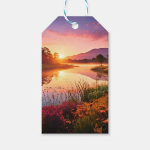 Gift Enclosures (romantic landscape at dusk) Tags