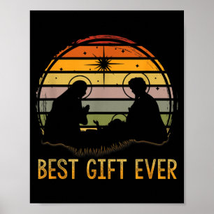 -gift Ever Christmas Cool Jesus Nativity Scene Chr Poster