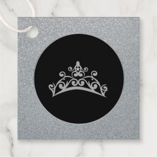 Gift-FavorTag -Pageant USA America Tiara Crown Favour Tags