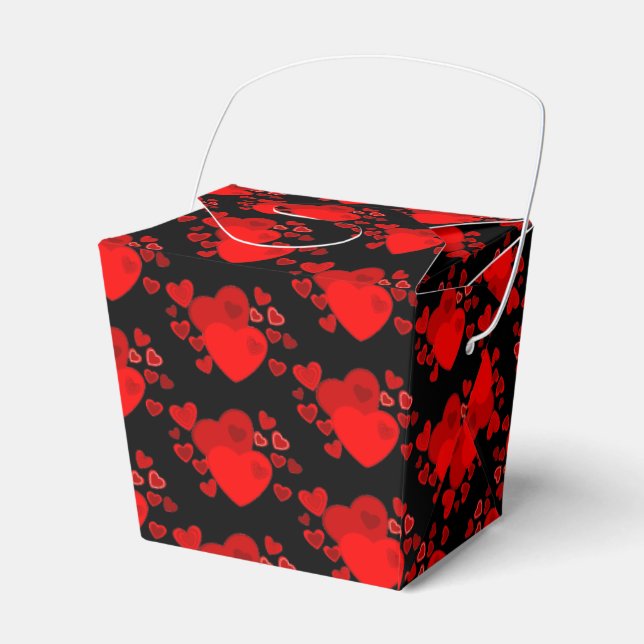 Gift/Favour Box-Valentine Hearts Favour Box (Front Side)