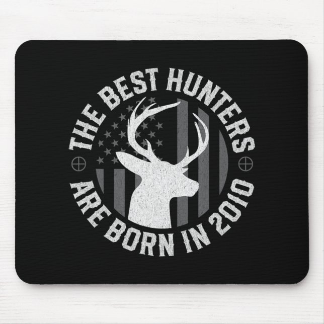 Gift for 10 Year Old Deer Hunter 2010 12th Birthda Mouse Pad (Front)