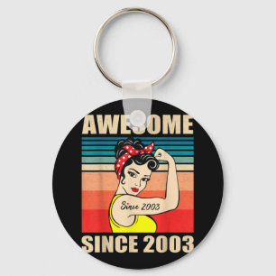 Gift for 18 Years Old Women Vintage 18th Birthday Key Ring