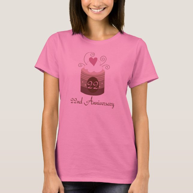 Gift For 22nd Wedding Cute Cupcake T-Shirt (Front)