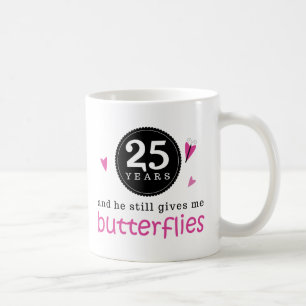 Gift For 25th Wedding Anniversary Butterfly Coffee Mug