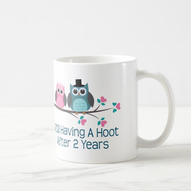 Gift For 2nd Wedding Anniversary Hoot Coffee Mug (Right)