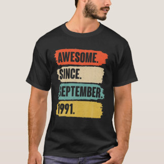 Gift For 30 Year Old - Awesome Since September 199 T-Shirt