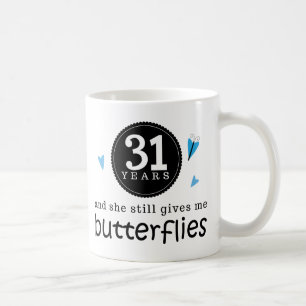 Gift For 31st Wedding Anniversary Butterfly Coffee Mug