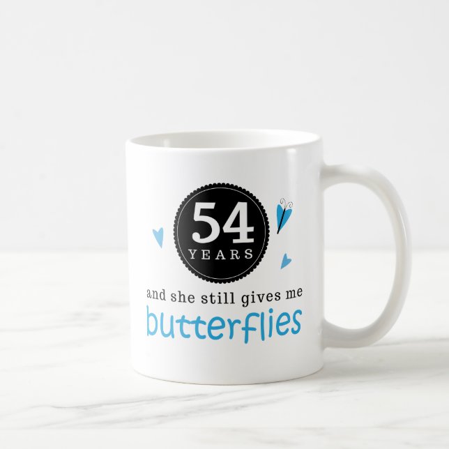 Gift For 54th Wedding Anniversary Butterfly Coffee Mug (Right)