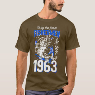 Gift for 57 Years Old Fishing Fisherman 1963 57th T-Shirt