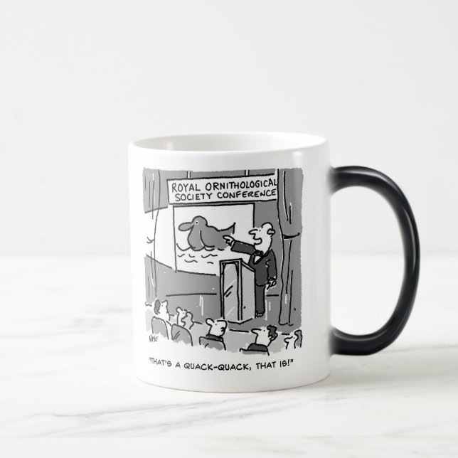 Gift for a Birdwatcher or Birder. Funny Magic Mug (Right)
