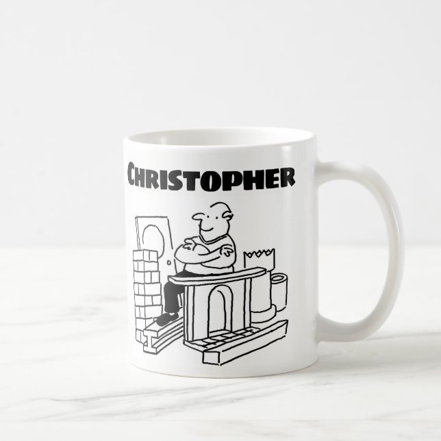 Gift for a Recycled Goods Seller with Name Coffee Mug (Right)