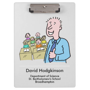 Gift for a White Male Teacher. Teacher Clipboard