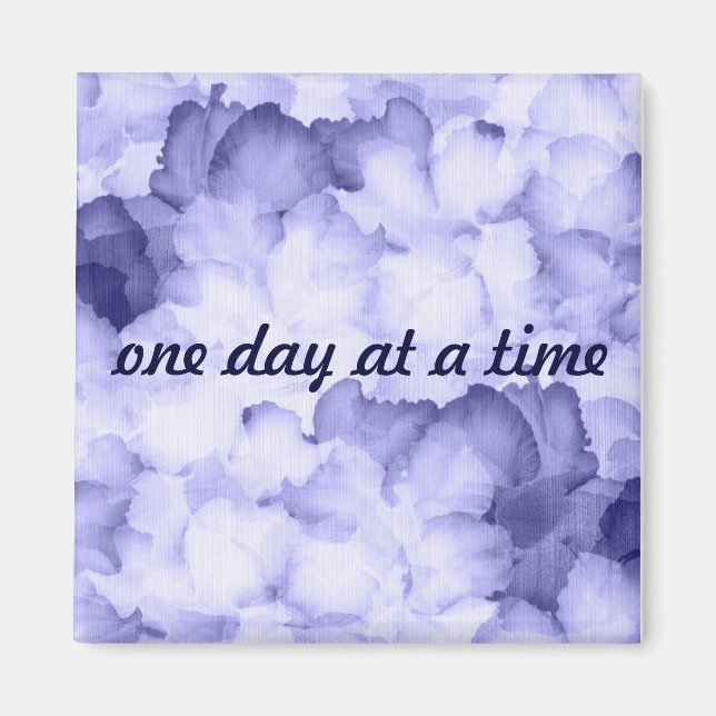 Gift for AA purple magnent One day at a time Magnet (Front)
