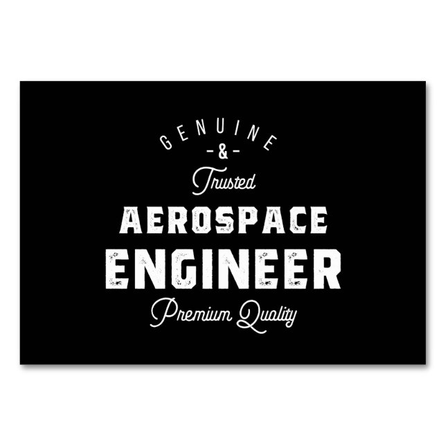 Gift for Aerospace Engineer Table Number (Front)