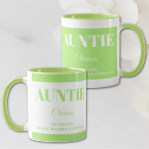 Gift for Auntie with  Names Coffee Mug