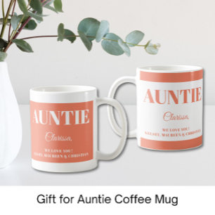 Gift for Auntie with  Names  Coffee Mug