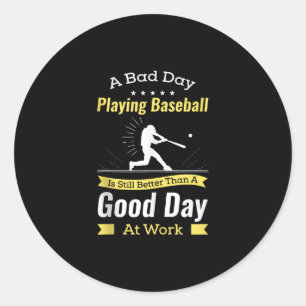 Gift For Baseball Player Baseball Team Funny Classic Round Sticker