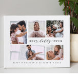 Gift For Best Daddy Ever Family Photo Collage Canvas Print<br><div class="desc">Show your amazing daddy just how wonderful and loved he is with our stylish "Best Daddy Ever" custom 5 photo collage canvas print. The design features "Best Daddy Ever" in stylish black typography design and customised with 5 of your own special family photos. Great gift for father's day, birthday, anniversary,...</div>