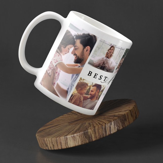 Gift For Best Father Ever Family Photo Collage Coffee Mug (Creator Uploaded)