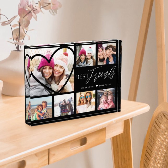 Gift For Best Friends 7 Photo Collage Heart BFFs (Creator Uploaded)