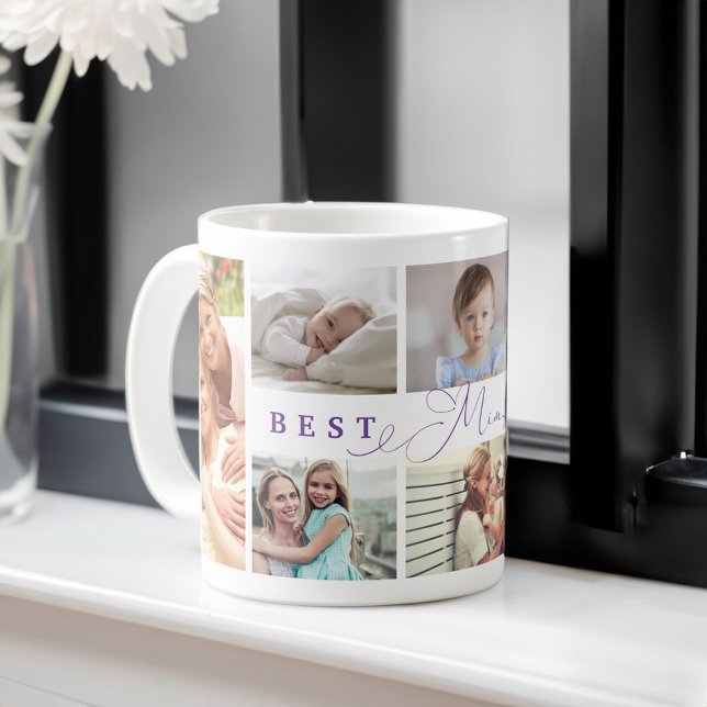 Gift For Best Mini Ever Family Photo Collage Coffee Mug (Gift For Best Mini Ever Family Photo Collage Coffee Mug)