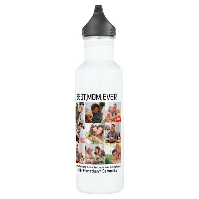 Gift For Best Mum Ever Family Photo Collage 710 Ml Water Bottle (Right)
