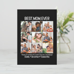 Gift For Best Mum Ever Family Photo Collage Holiday Card