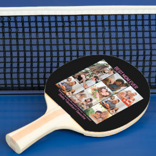 Gift For Best Mum Ever Family Photo Collage Ping Pong Paddle