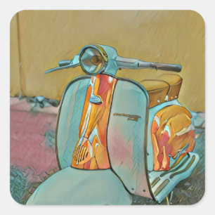 Gift for biker square sticker