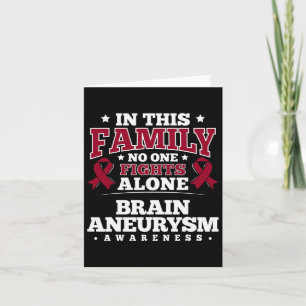 Gift For Brain Aneurysm Patients - Burgundy Ribbon Card