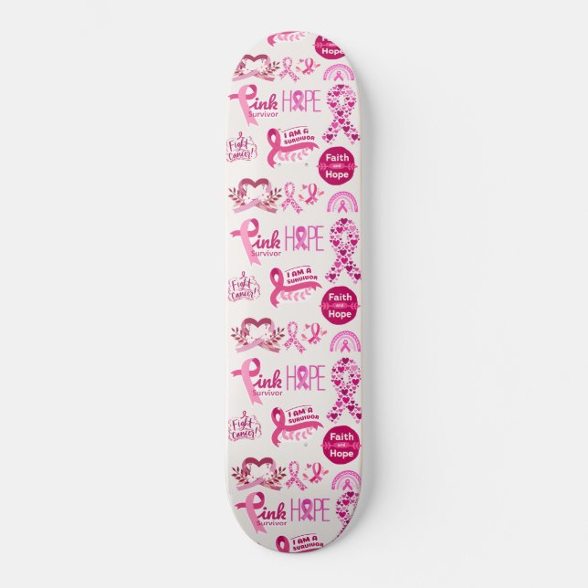 Gift for Cancer Survivor - Warrior Skateboard (Front)